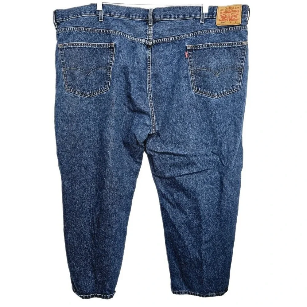 Levis 550 Jeans Mens 54x30 Relaxed Fit High Rise Big and Tall Classic Blue Denim